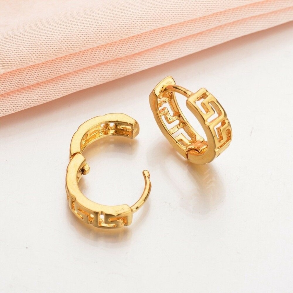 Woman Fashion Gold Sculpture Earrings NHBQ0869